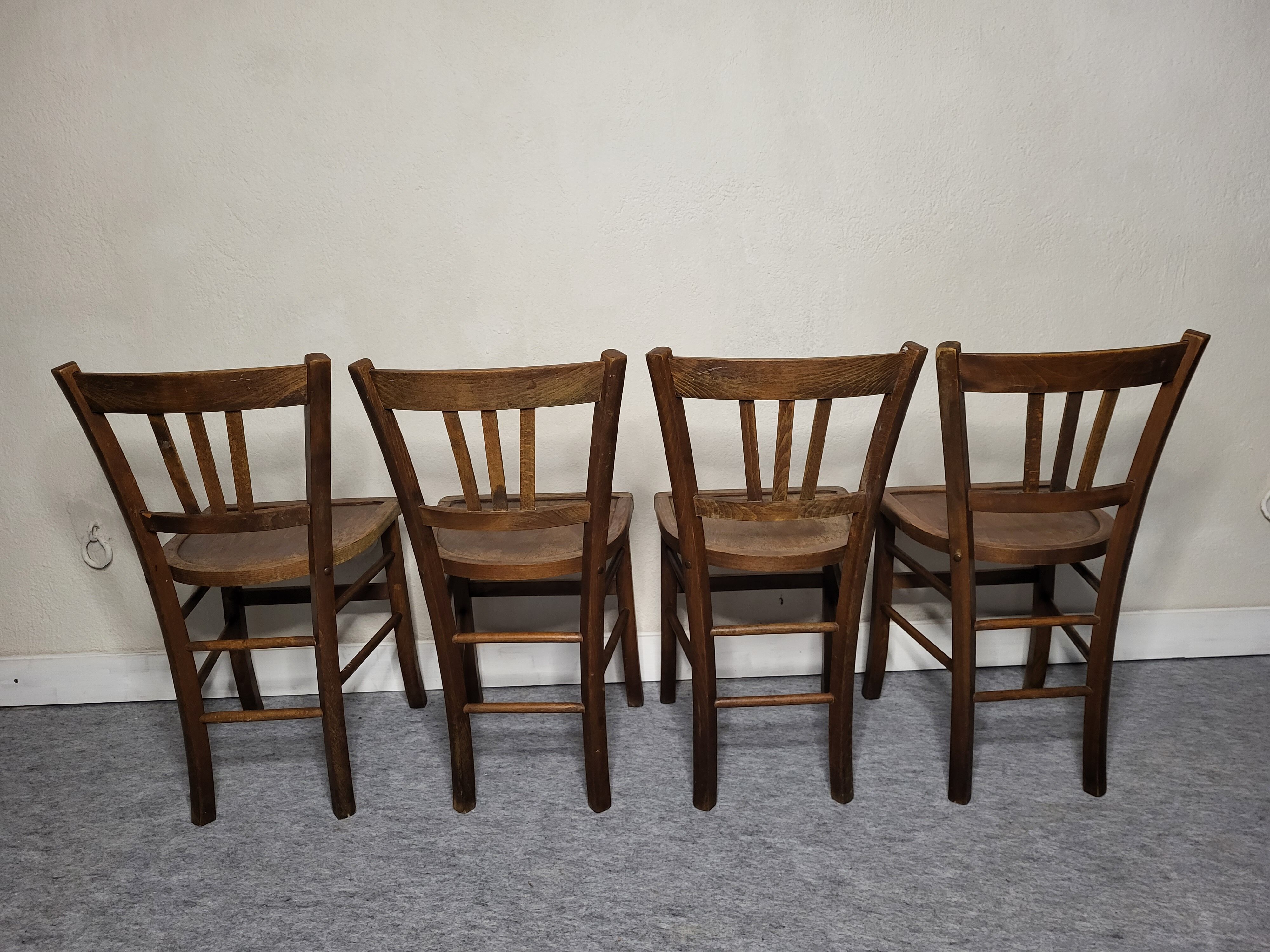 4 chaise bistrot bois