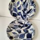 Two flat plates in earthenware with blue floral decoration.