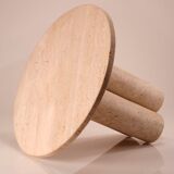 Travertine side table