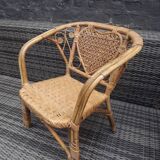 Rattan armchair for children 70 ' vintage