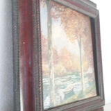 Oil on canvas signed André Couchet Autumn Landscape