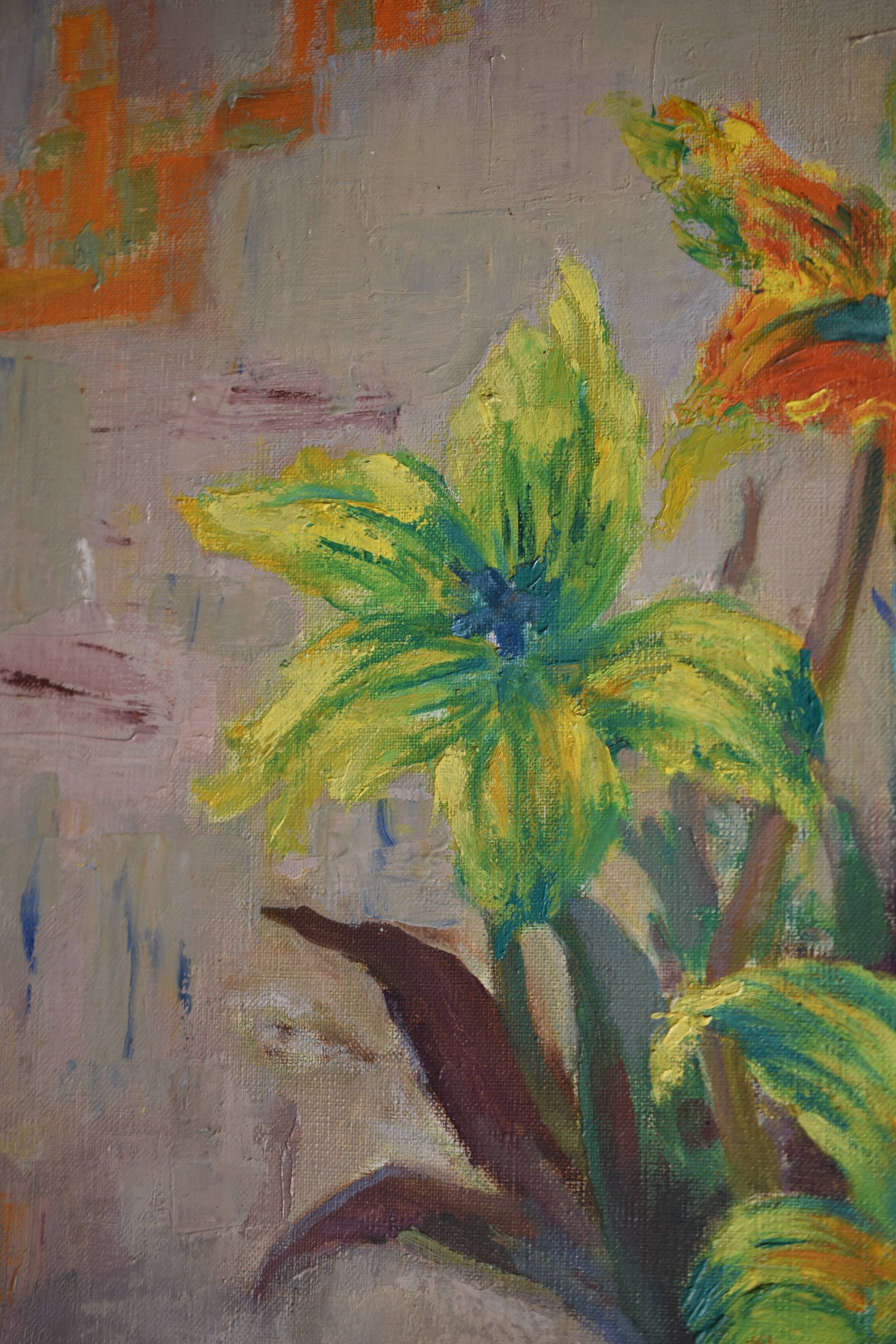 Paul Alex Deschmacker, Lily in a white vase (circa 1940)