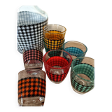 Houndstooth liquor service from the 60s