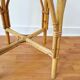 Vintage rattan stool in bohemian retro style - 1950s/1960s -