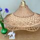 Vintage lampshade pendant light in natural material