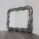 Brutalist Studded Metal Wall Mirror, 1960s