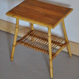 Vintage bamboo side table