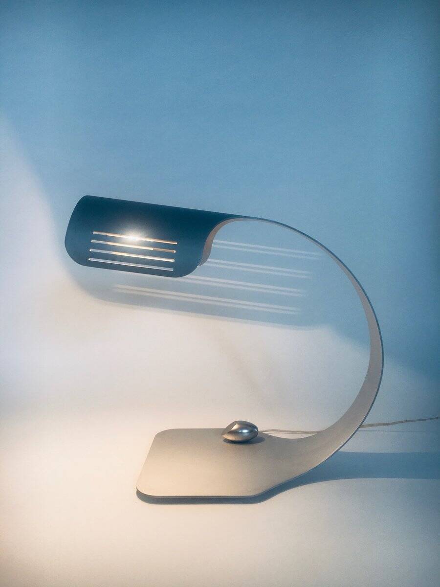 Aluminium Colomba Design Desk Lamp by Walter & Moretti, France, 1972