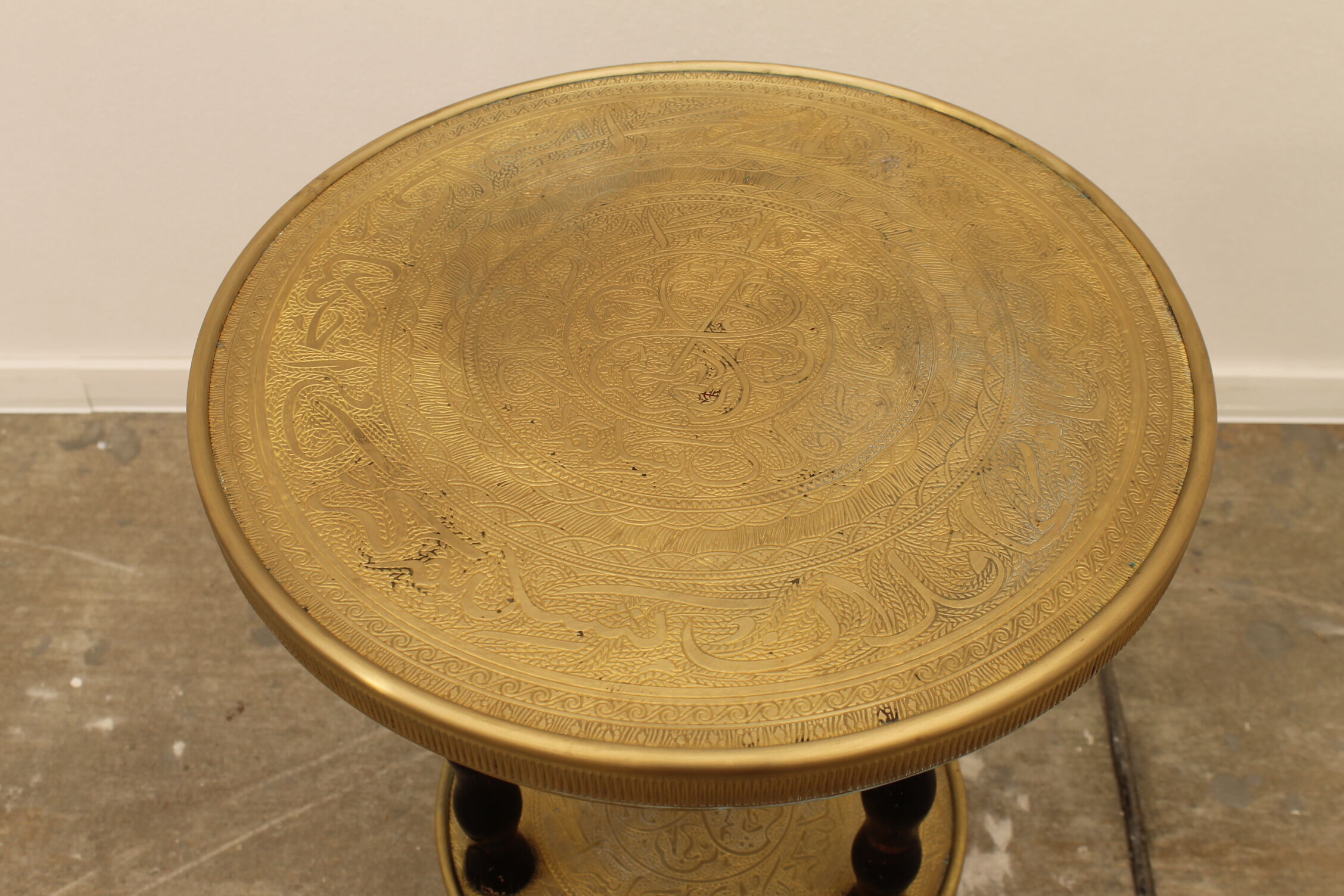 Art deco wood and brass side table 1930s