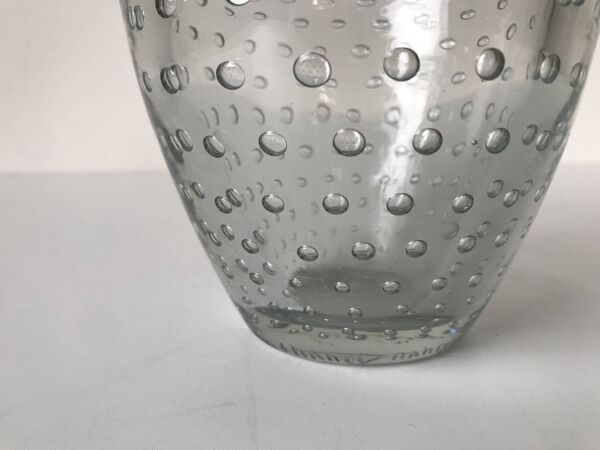 Daum Nancy France, vase bullé, vers 1930.