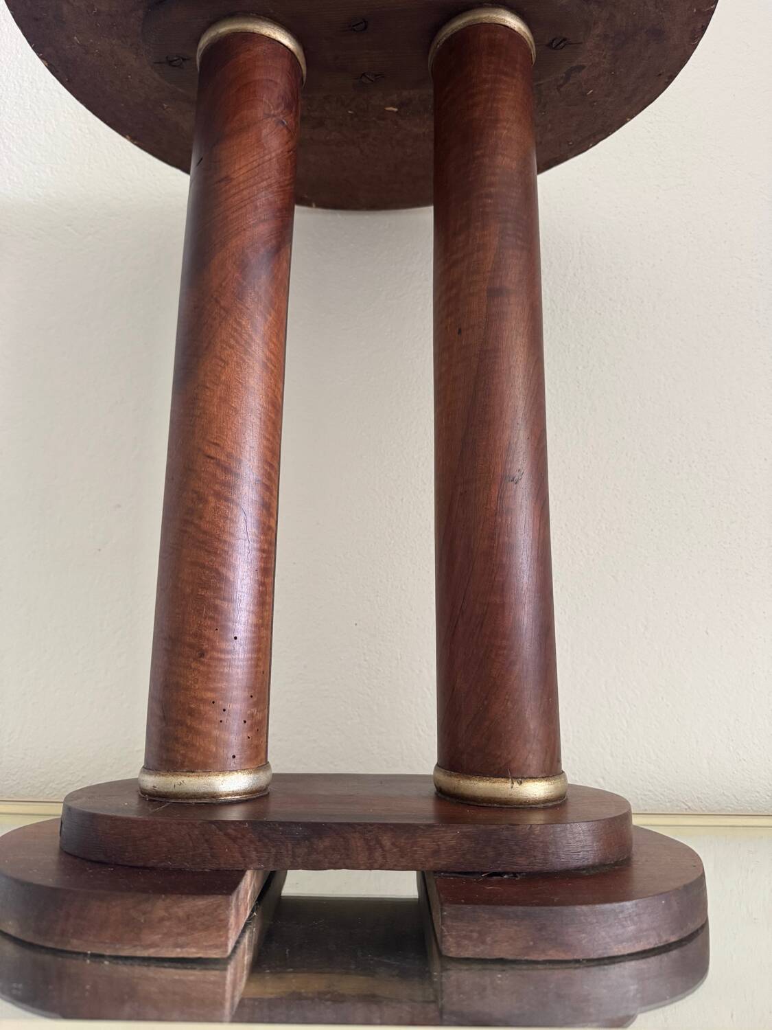 Art Deco wooden pedestal table