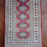 Pakistani hallway carpet, handmade in wool and silk, 278x80cm.