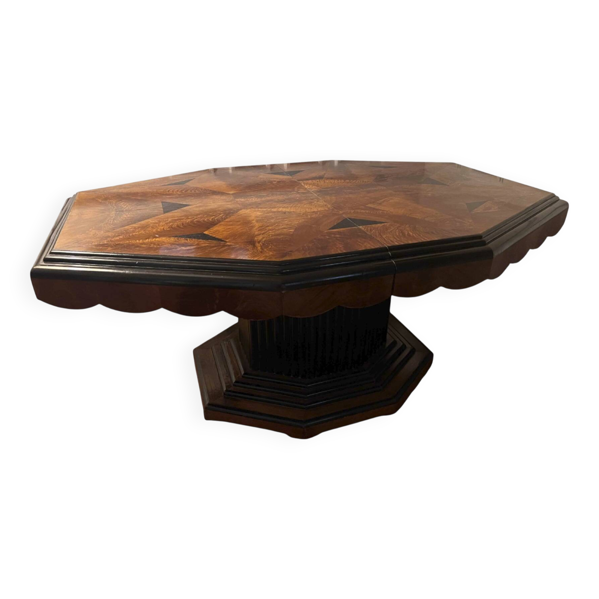 Art Deco dining table with marquetry