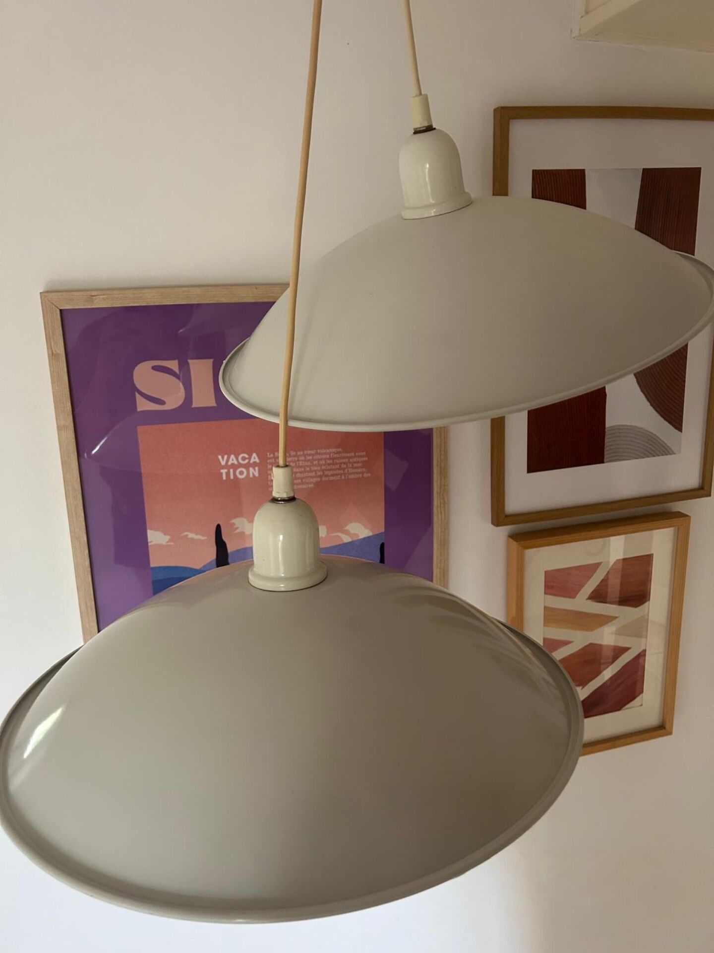 Lot de deux suspension vintage années 70