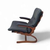 2 x leather lounge chairs