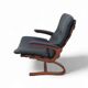 2 x leather lounge chairs