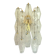 Contemporary Transparent “Poliedri” Murano Glass Gold Wall Sconce in Venini