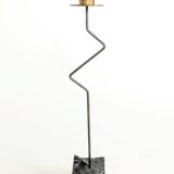 Set of 3 candlesticks | IKEA “Kräsen” from the 1980s | Steel, Brass, Granite