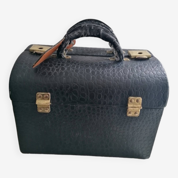 Vanity case ancien Bergo Aubusson noir