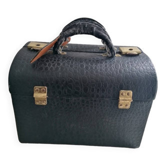 Vanity case ancien Bergo Aubusson noir