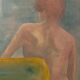 Huile sur toile femme de dos