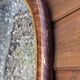 Vintage oval mirror – Patinated gold floral decorative frame