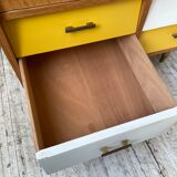 Furniture chest of drawers two-tone 60s