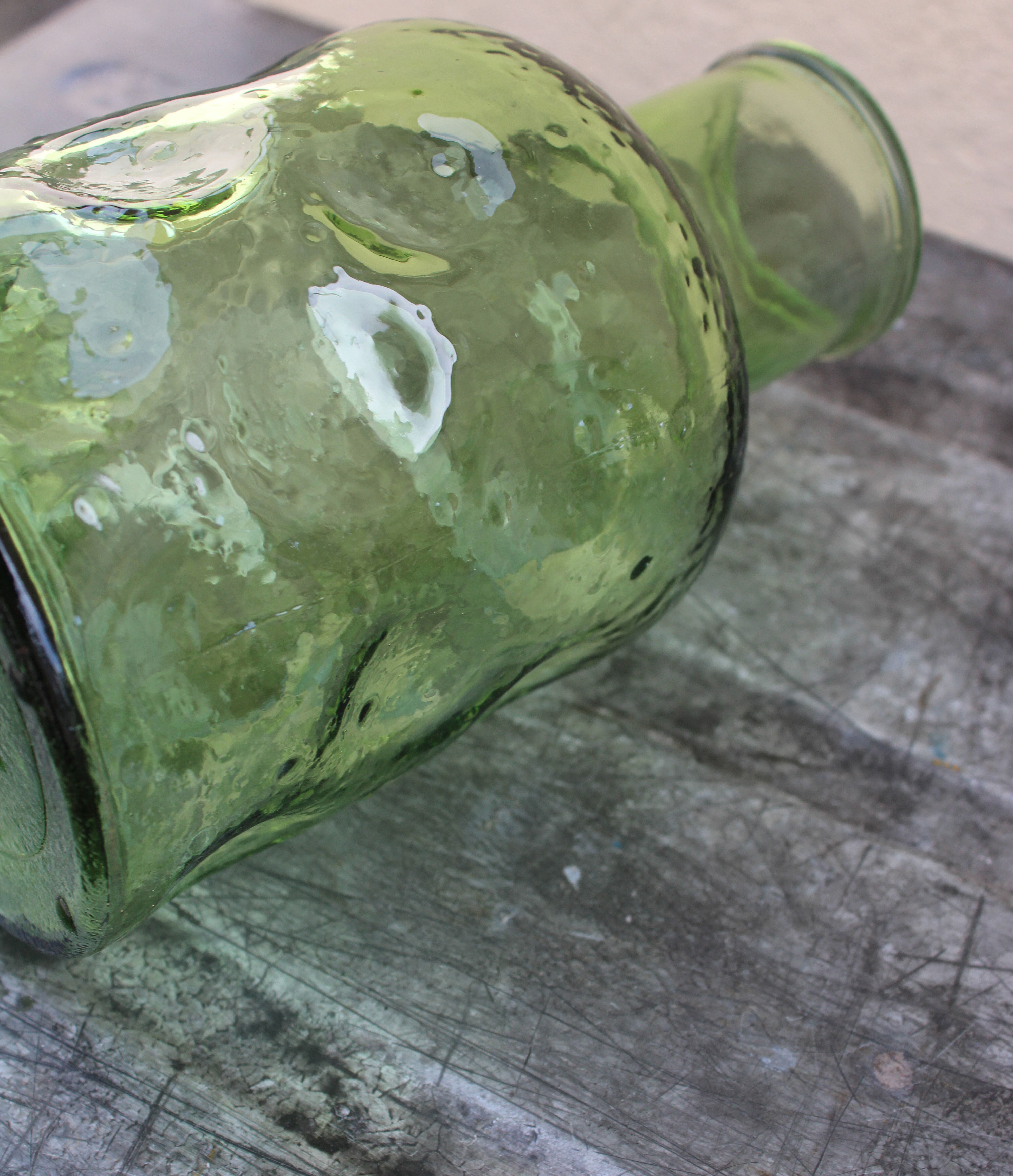 70's green carafe