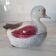Duck-shaped slipware in the style of Michel Caugant.
