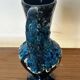 Fat Lava Ceramic Soliflore Vase Vallauris Blue H 31 cm