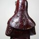 Asian statuette, popular art in carved monoxyle wood, vintage 1930-1960.