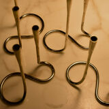 1950's German Serpentine Brass Candlesticks