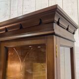 English two-body yew display case from the 1980s