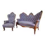 Set of Rococo Revival Walnut Parlor Set, 1890s