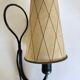 Art deco beaten iron wall lamp