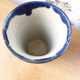 Blue and white enamel vase