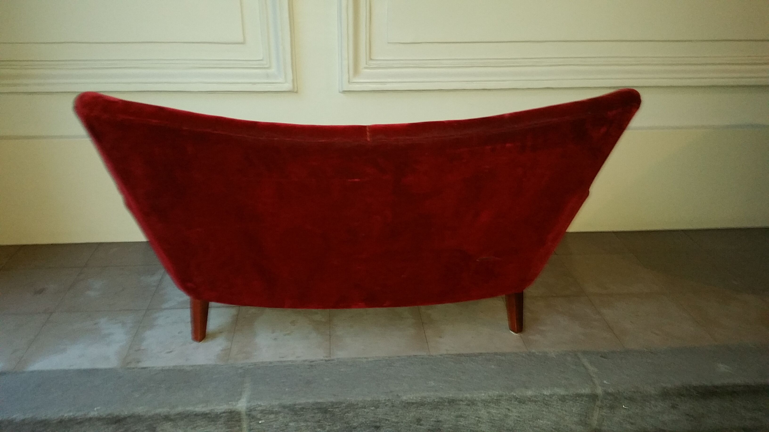 Vintage sofa Swedish year 40/50 wing arc curved Carl Malmsten