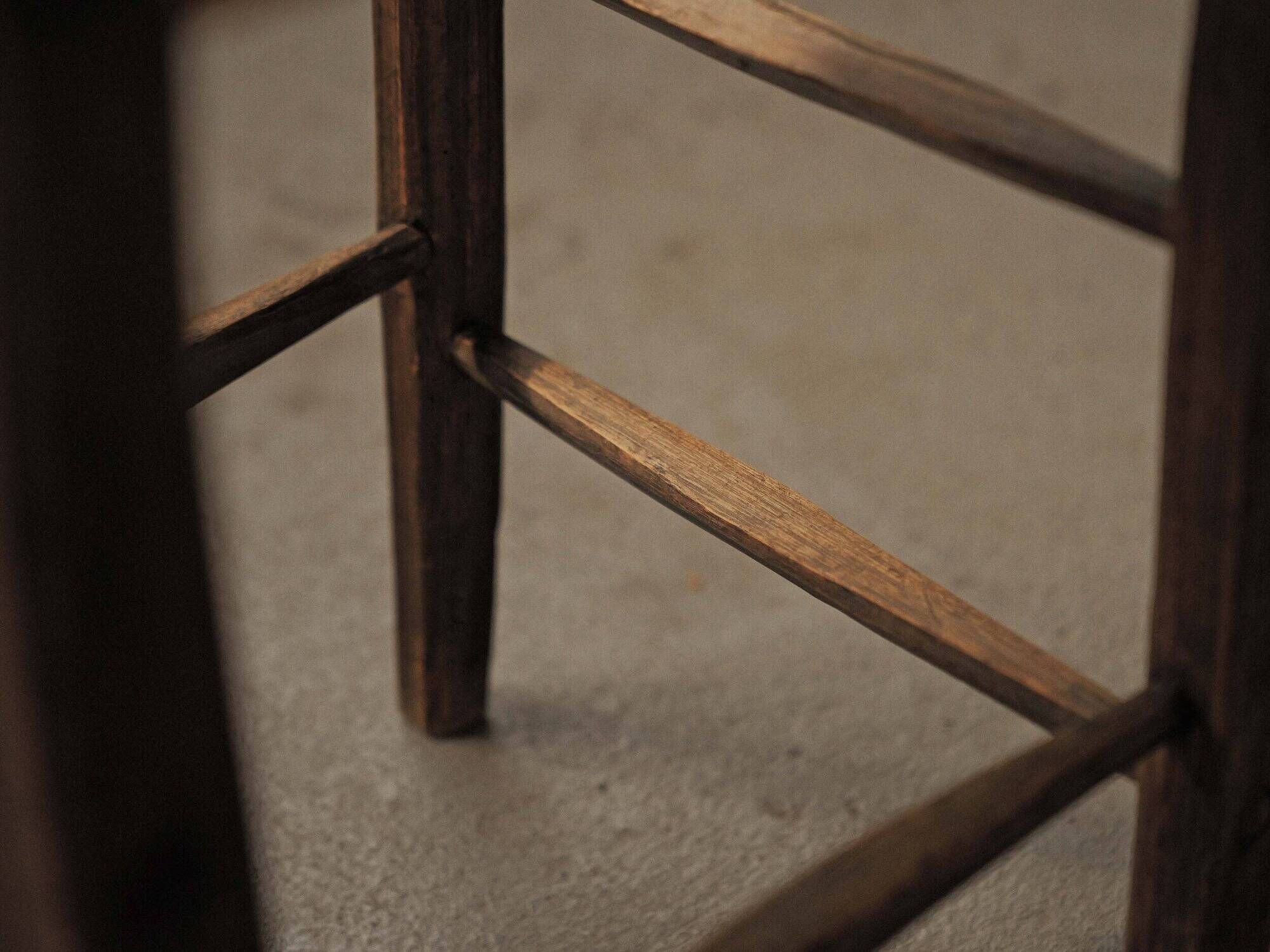 Peasant chair in wood and straw, Folk Art, around 1900