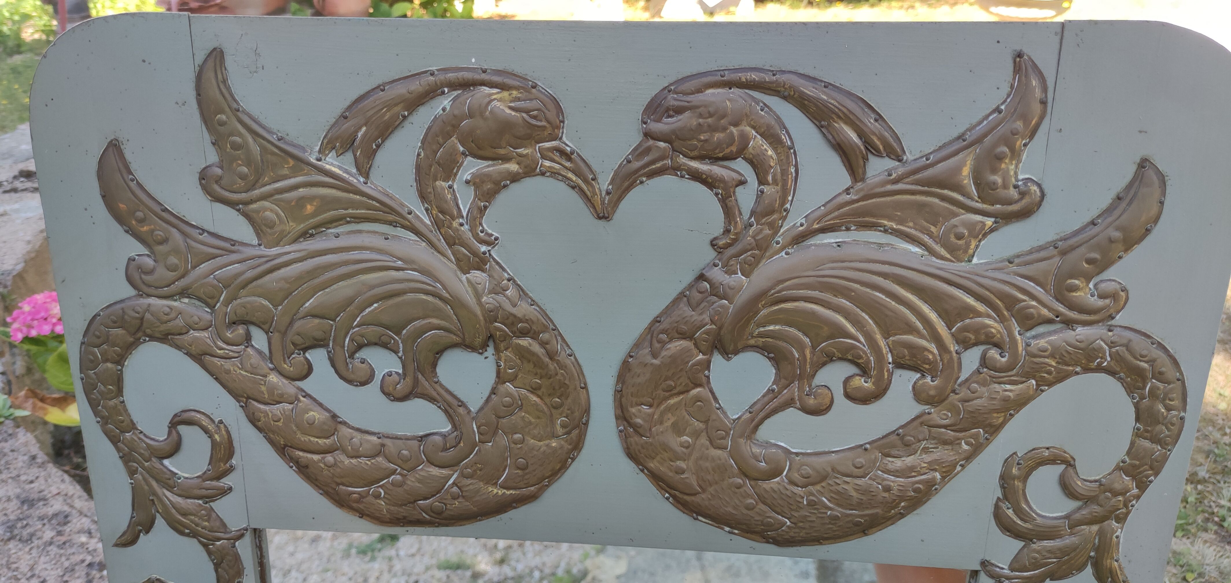 Original vintage mirror decoration birds