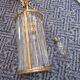 tailled crystal and brass hanging