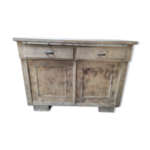 Buffet bois massif portes - plan