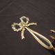 Louis XVI Style Wall light Ribbon Knot Model. Laiton and tulip globe opaline- 1950