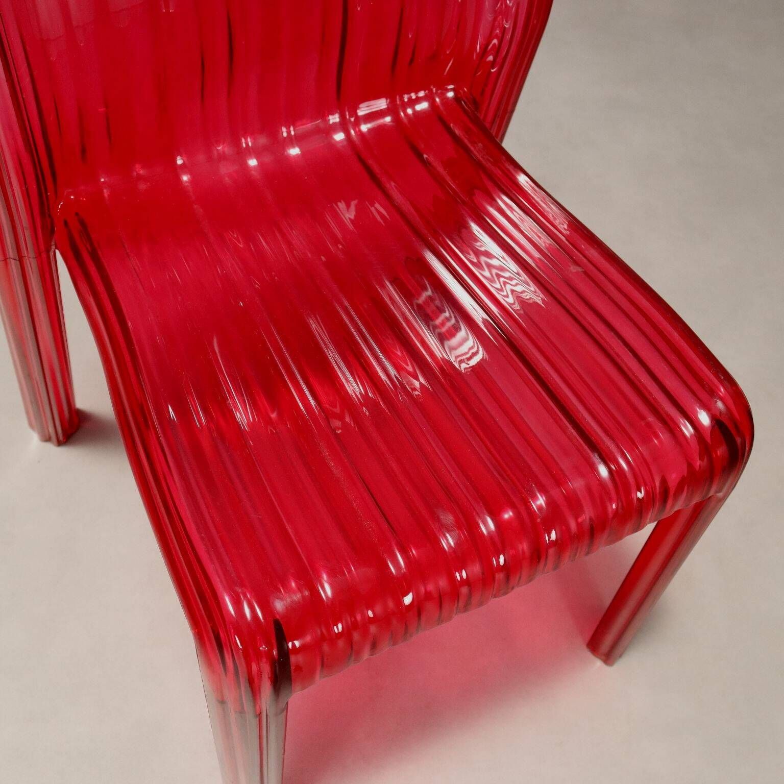 Original vintage Kartell Frilly chairs designed by Patricia Urquiola in the 2000s