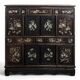 Cabinet Indochine Vietnam en bois exotique marqueterie de nacre