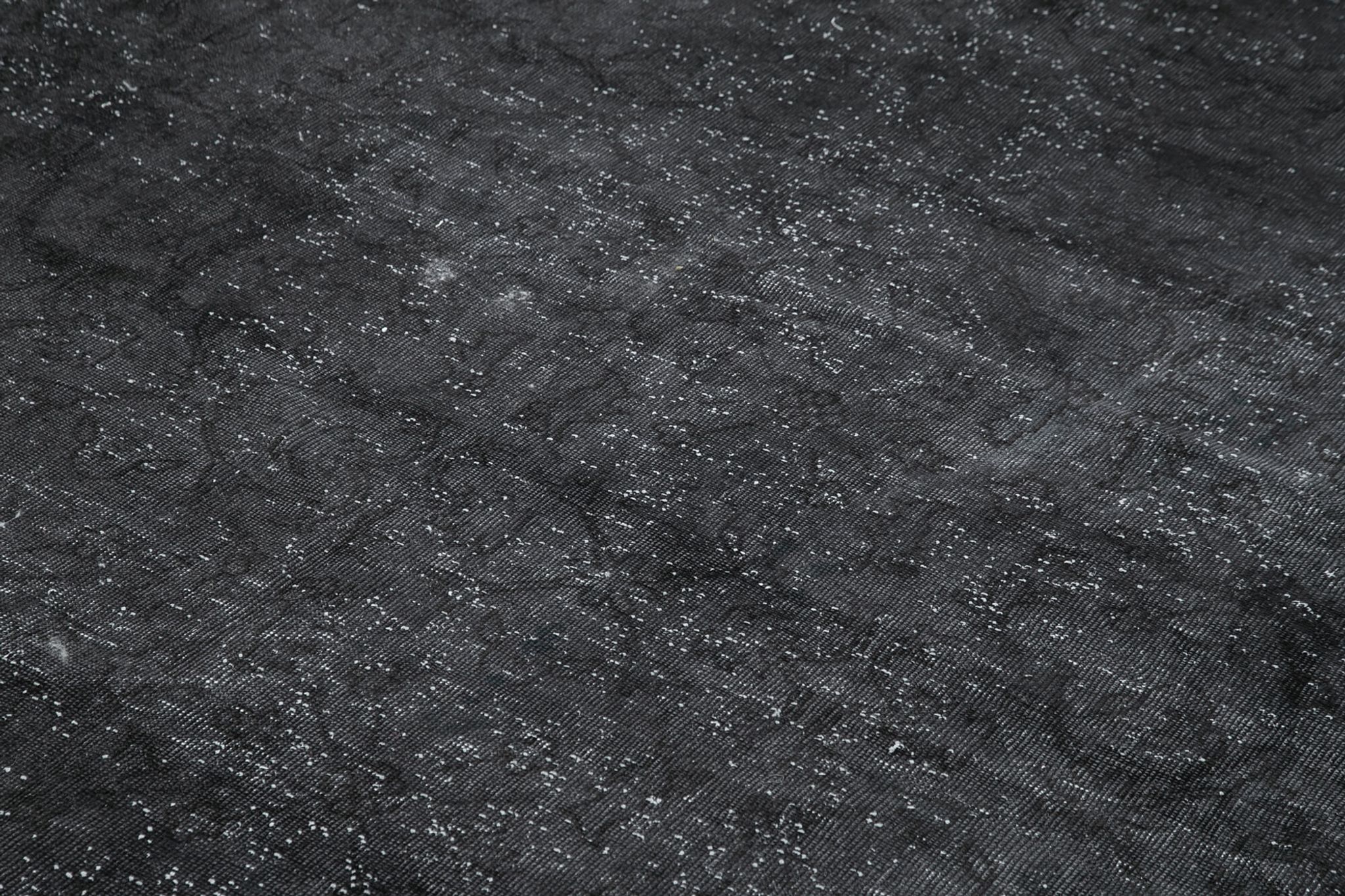 Handwoven Persian Overdyed 273 cm x 387 cm Black Wool Carpet