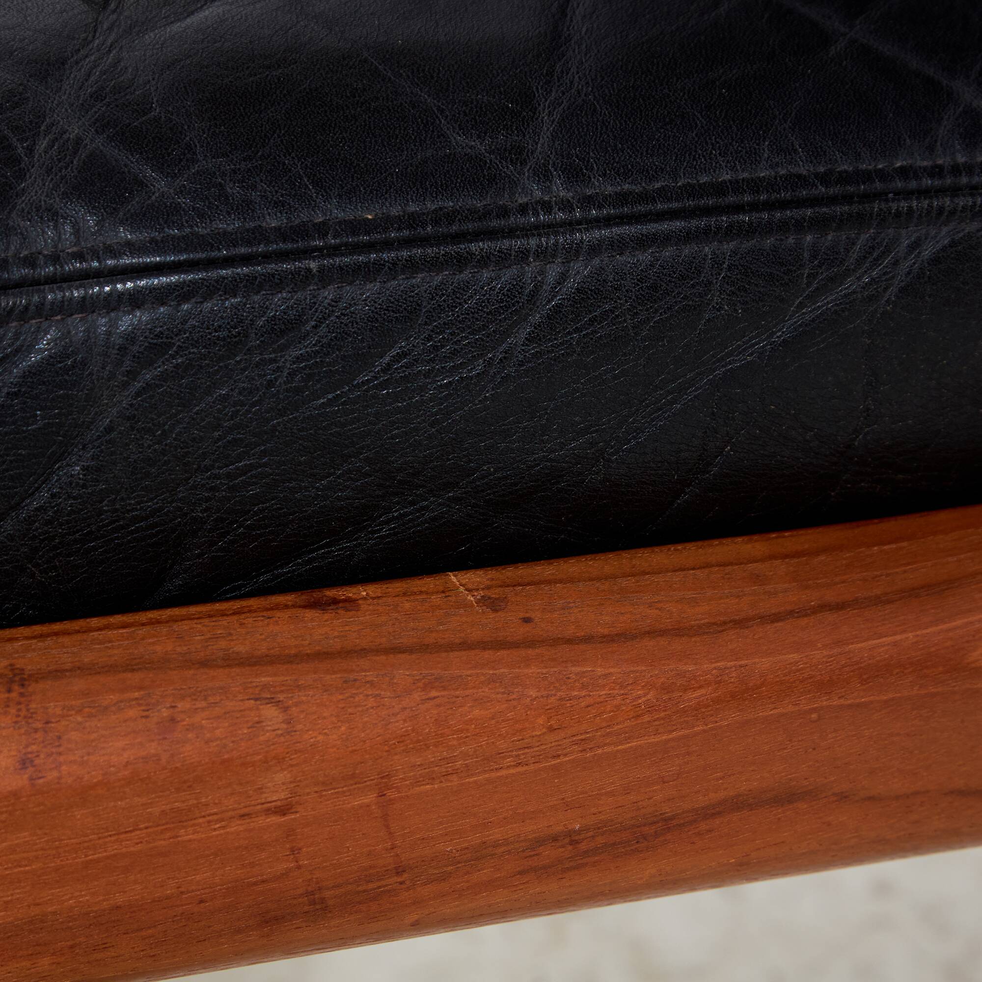 Senator Leather Sofa Set by Ole Wanscher for France & Søn, 1960s, Set of 3 (MK10221)