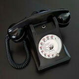 Téléphone u43 rétro en bakélite noir