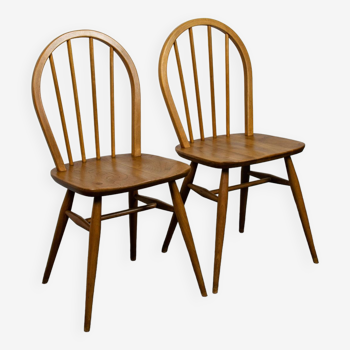 Paire de chaises bois Ercol, 1960