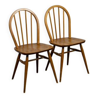 Paire de chaises bois Ercol, 1960