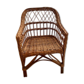 Fauteuil enfant rotin